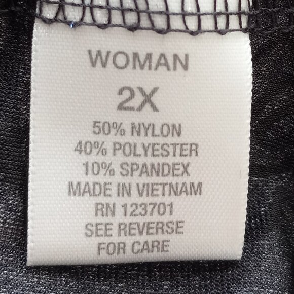 Y2K Dressbarn Royal Blue/Black Whimsigoth Fairy Velvet Burnout Tunic Top Sz 2X - Picture 7 of 7